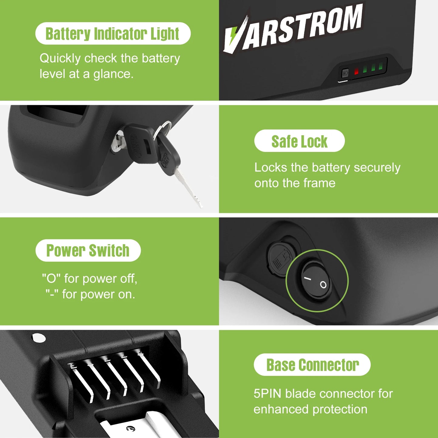 Varstrom Ebike Battery 48V 20Ah 40A BMS Downtube Pack by S And B Enterprise