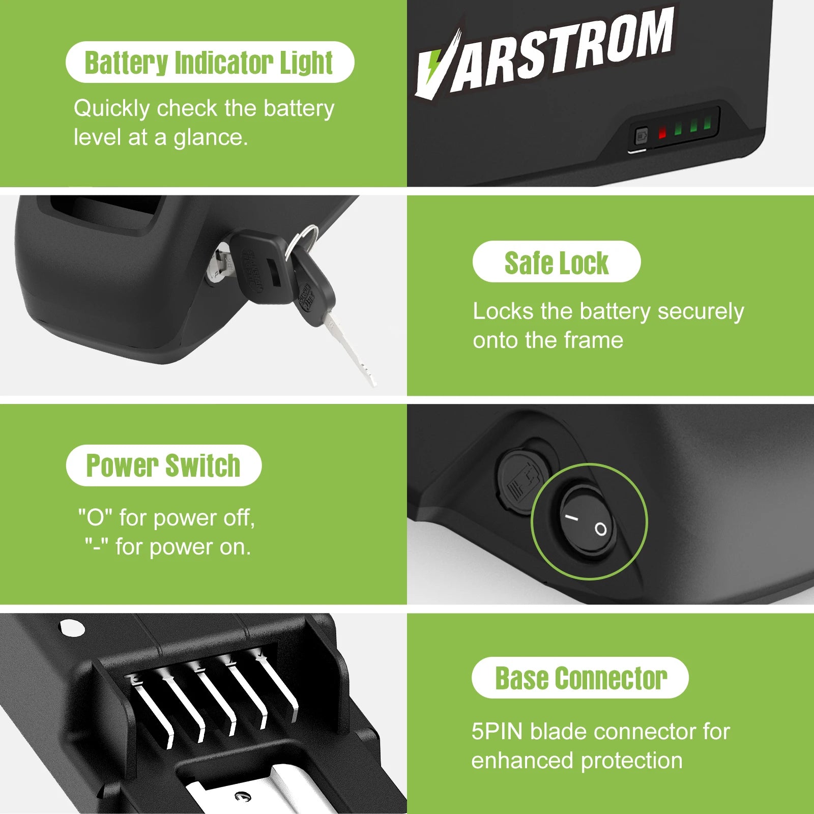 Varstrom Ebike Battery 48V 20Ah 40A BMS Downtube Pack by S And B Enterprise
