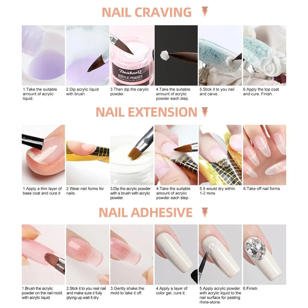Acrylic Nail Kit With Drill And UV Light Starter Set