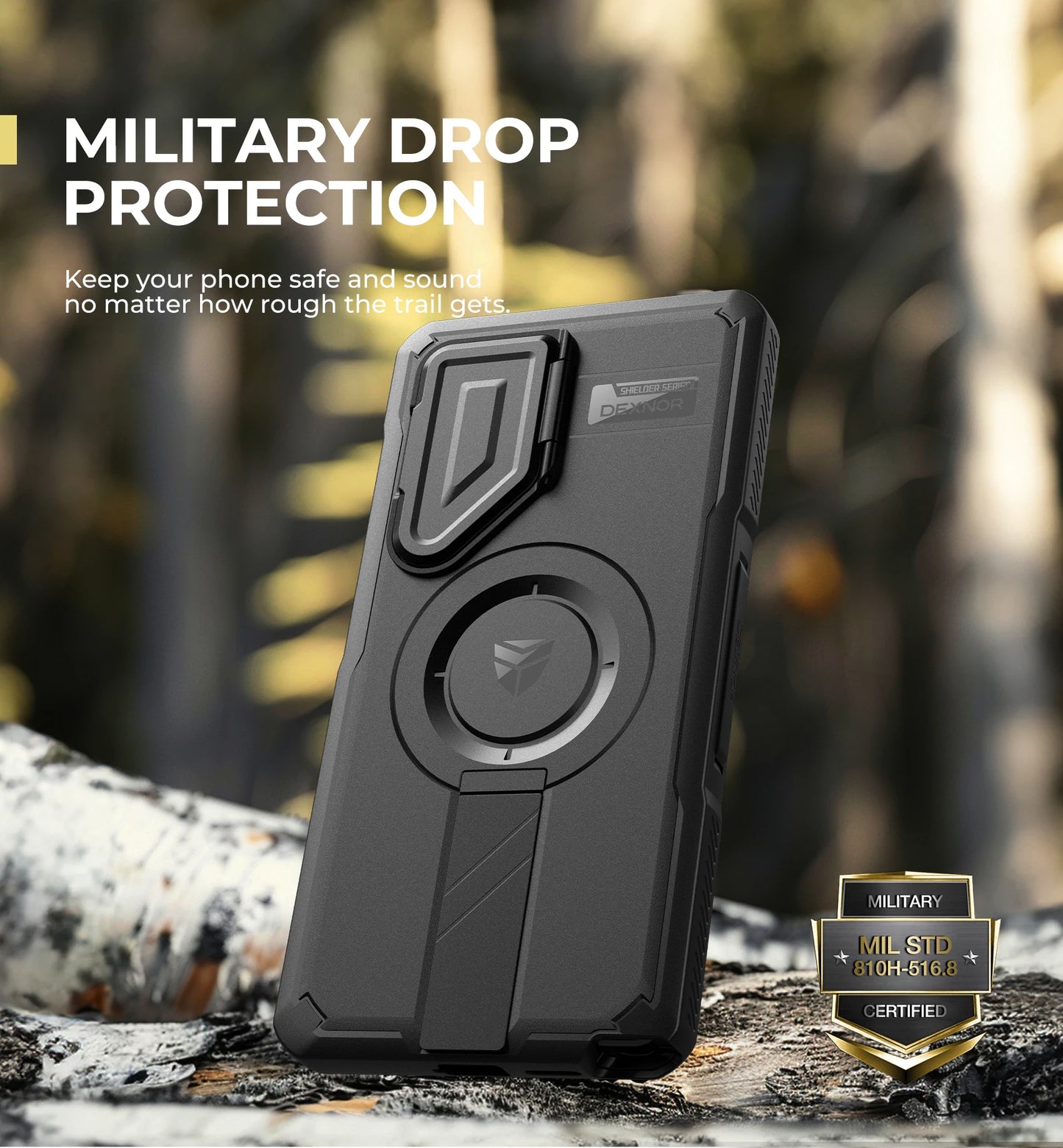 Dexnor Samsung Galaxy S25 Ultra Case With Camera Cover Kickstand by S And B Enterprise