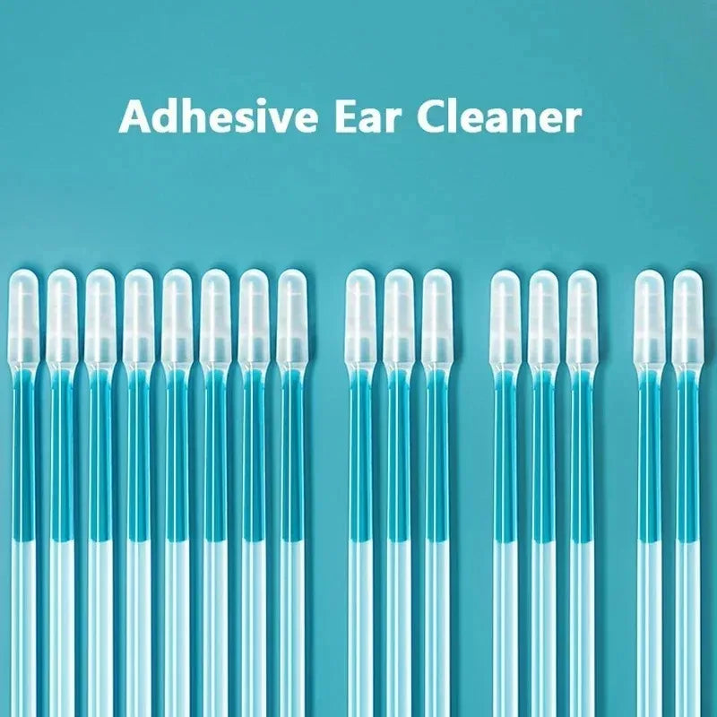 Premium silicone ear cleaning sticks; turquoise handles with clear tips for gentle earwax removal, reusable, S And B Enterprise