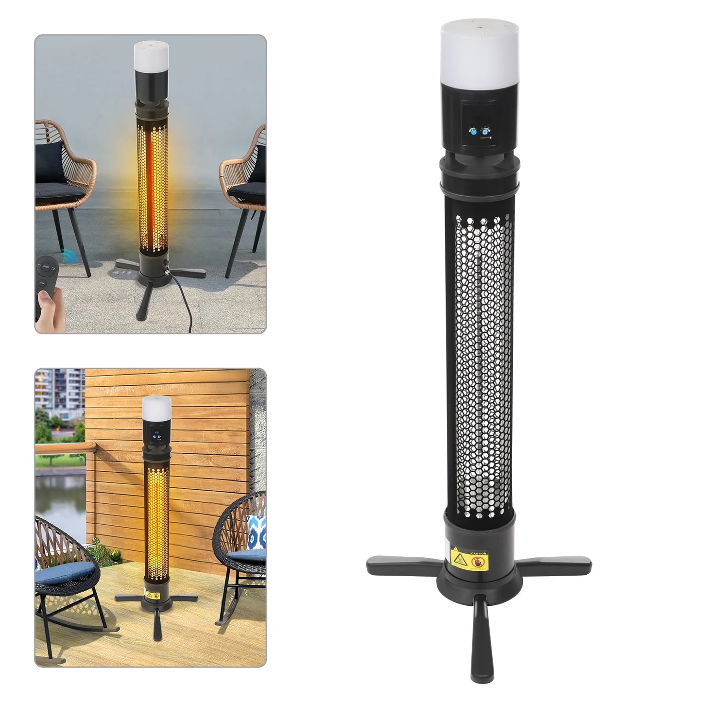 1500W Infrared Electric Space Heater Indoor Outdoor Portable Patio