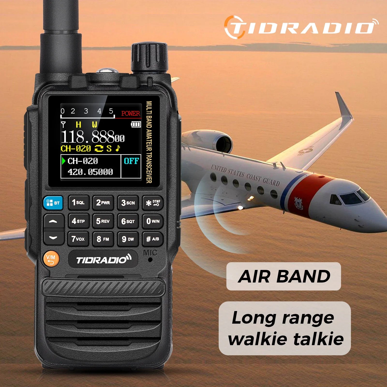 TIDRADIO H3 Walkie Talkie Long Range USB C Charging by S And B Enterprise