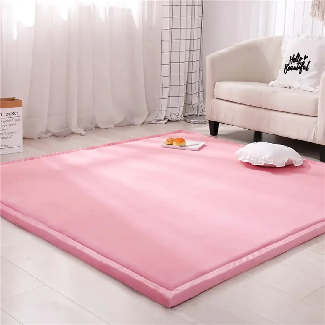 Soft Padded Baby Play Mat With Safe Foam Crawling Rug