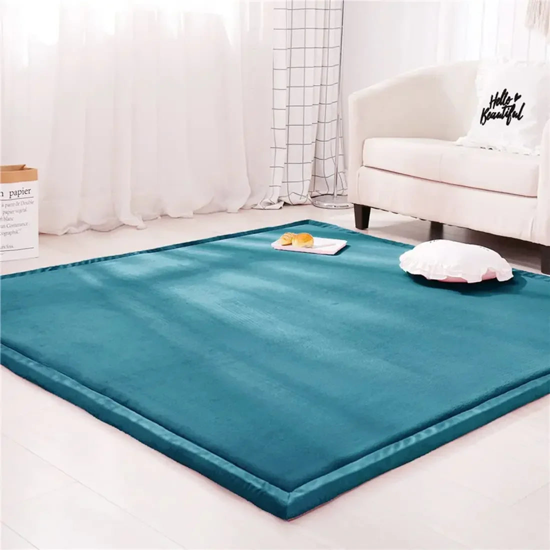 Soft Padded Baby Play Mat With Safe Foam Crawling Rug