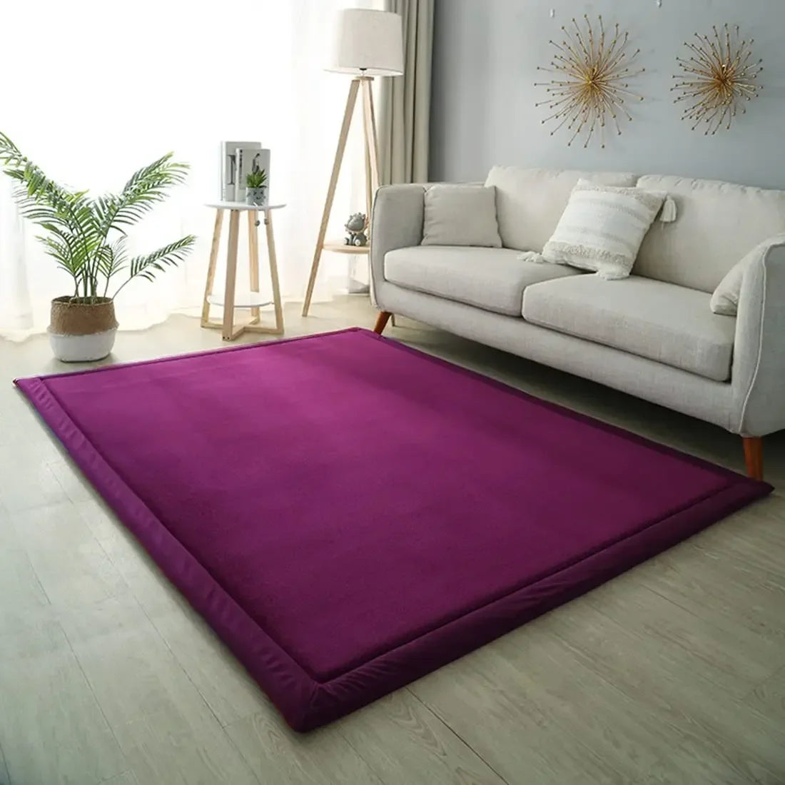 Soft Padded Baby Play Mat With Safe Foam Crawling Rug
