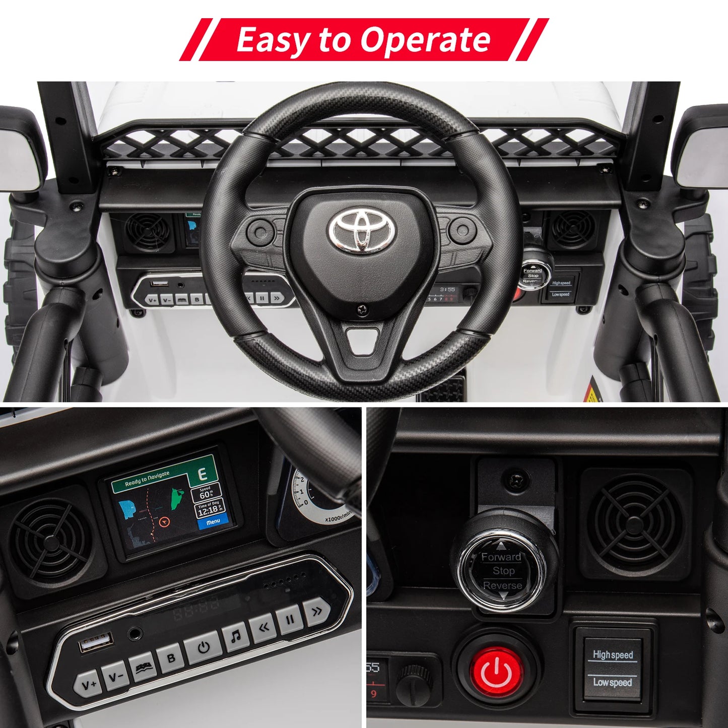 HiMISSE 12V Electric Ride On Car Truck For Kids MP3