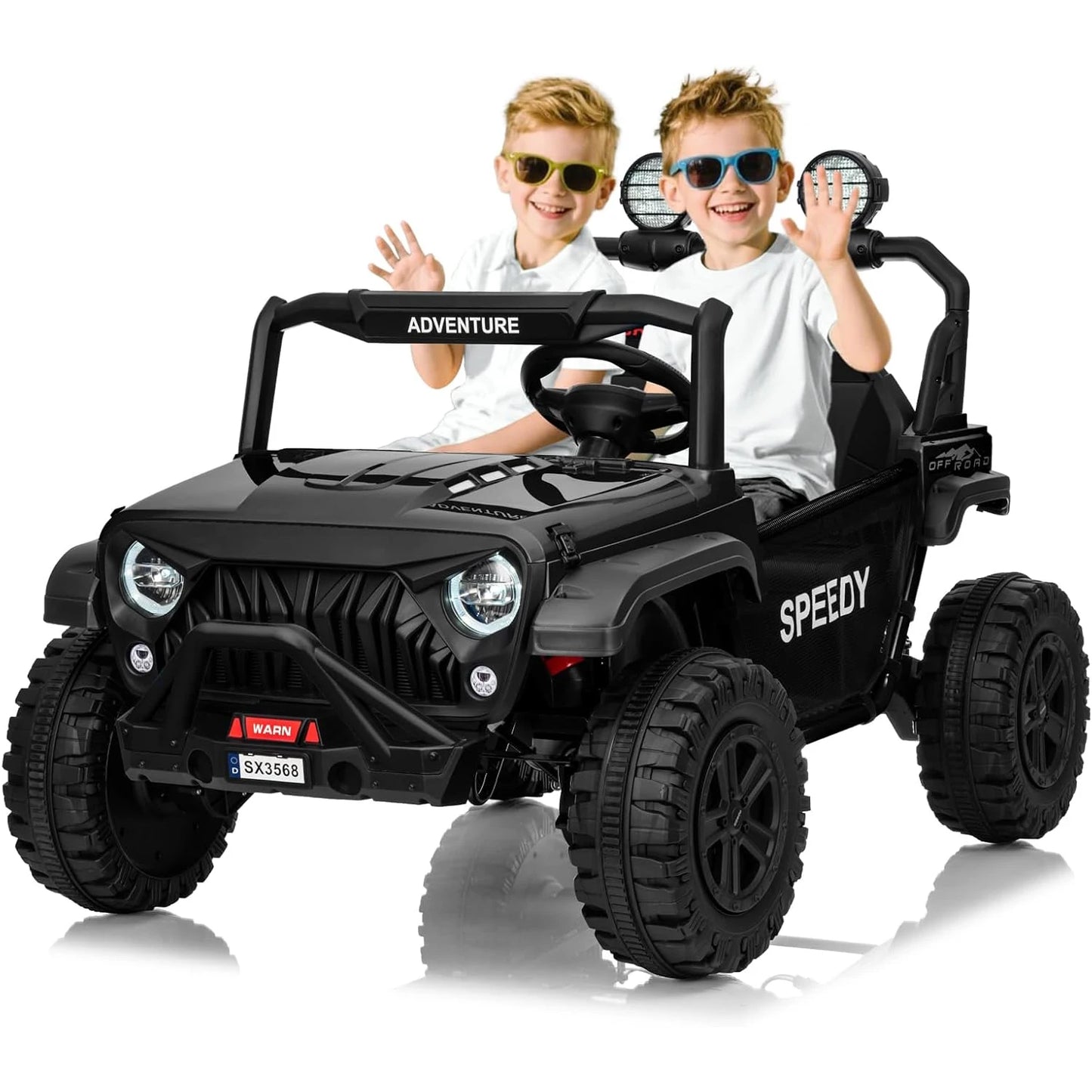 HiMISSE 24V Ride On UTV For Kids 2Seater Remote Control