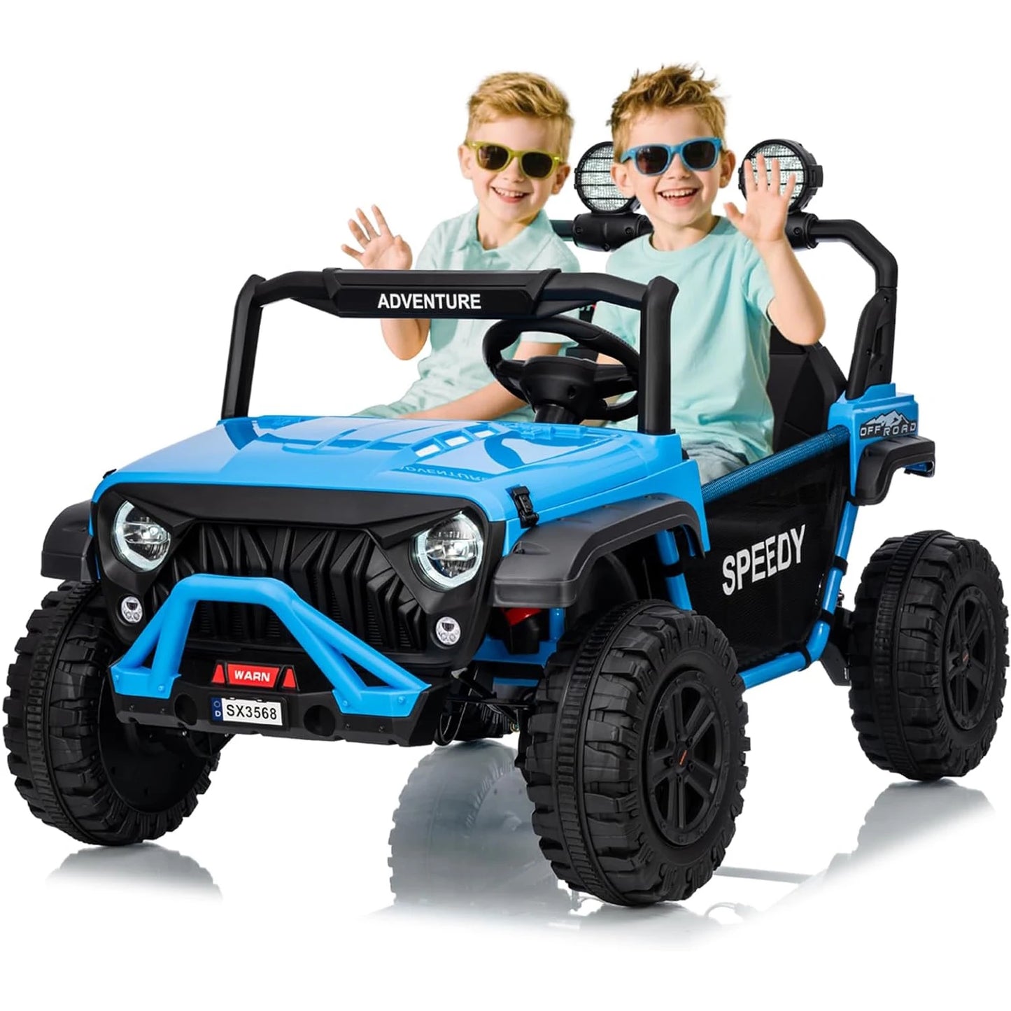 HiMISSE 24V Ride On UTV For Kids 2Seater Remote Control