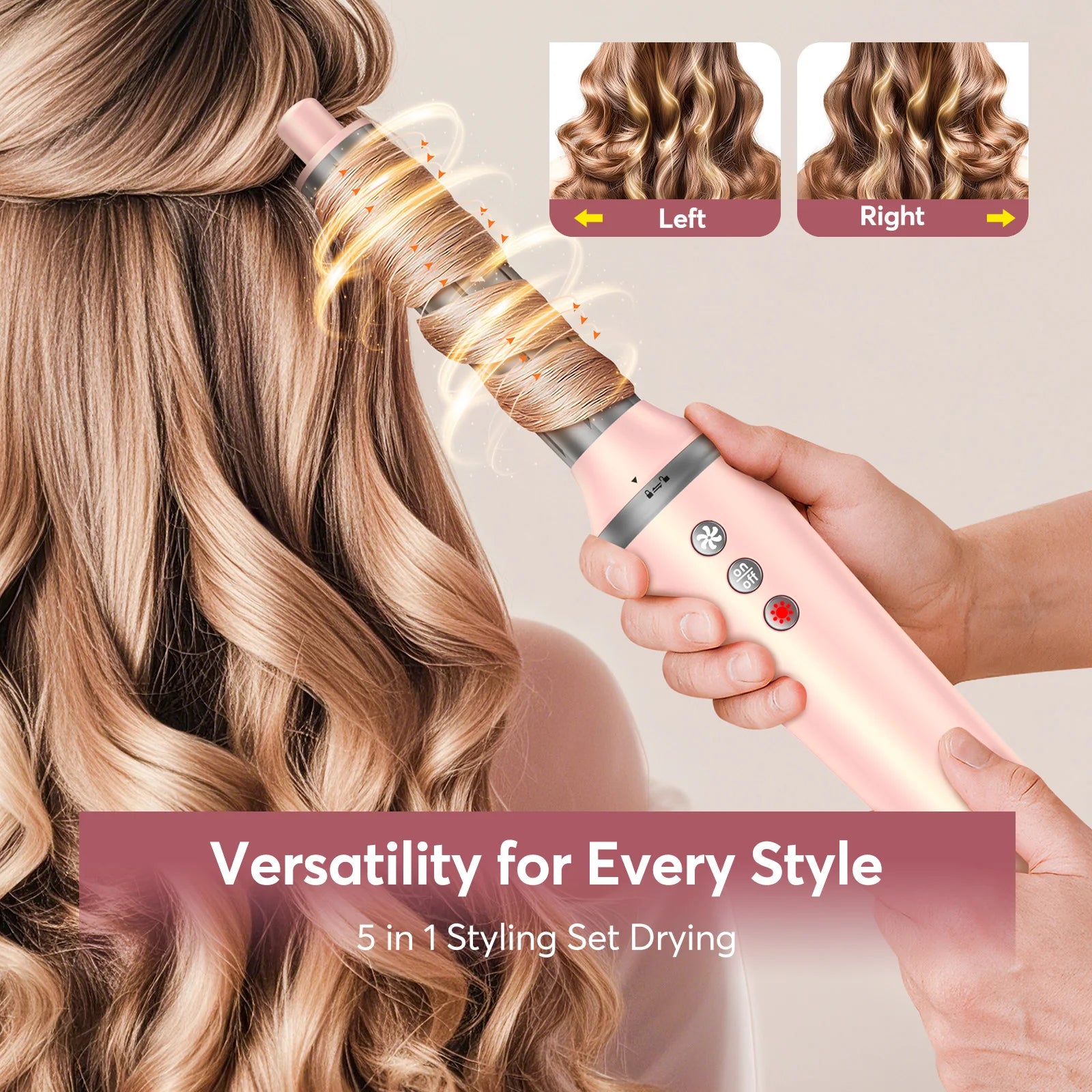 BOPCAL 5 In 1 High Speed Hair Dryer Set With Hot Air Comb by S And B Enterprise