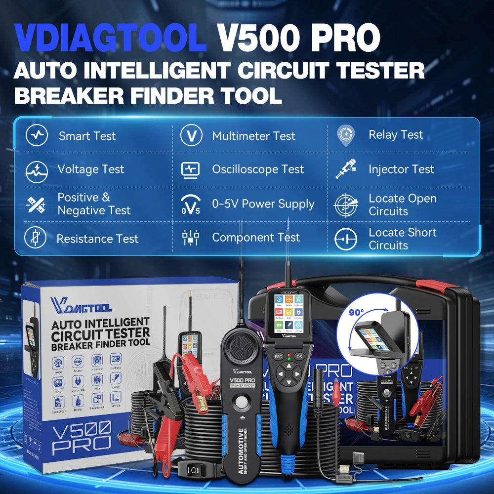 VDIAGTOOL V500PRO 2-In-1 Automotive Power Probe Tool Multimeter