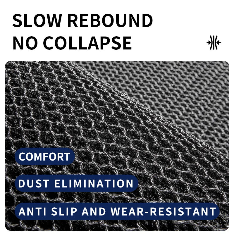 Door mat for entrances, black textured carpet with anti-slip surface, dust elimination and wear-resistant durability