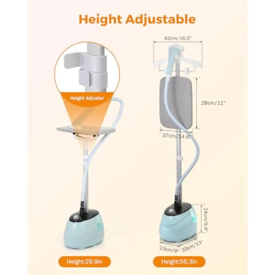 Abay Standing Garment Steamer With Adjustable Settings For Wrinkle Removal by S And B Enterprise