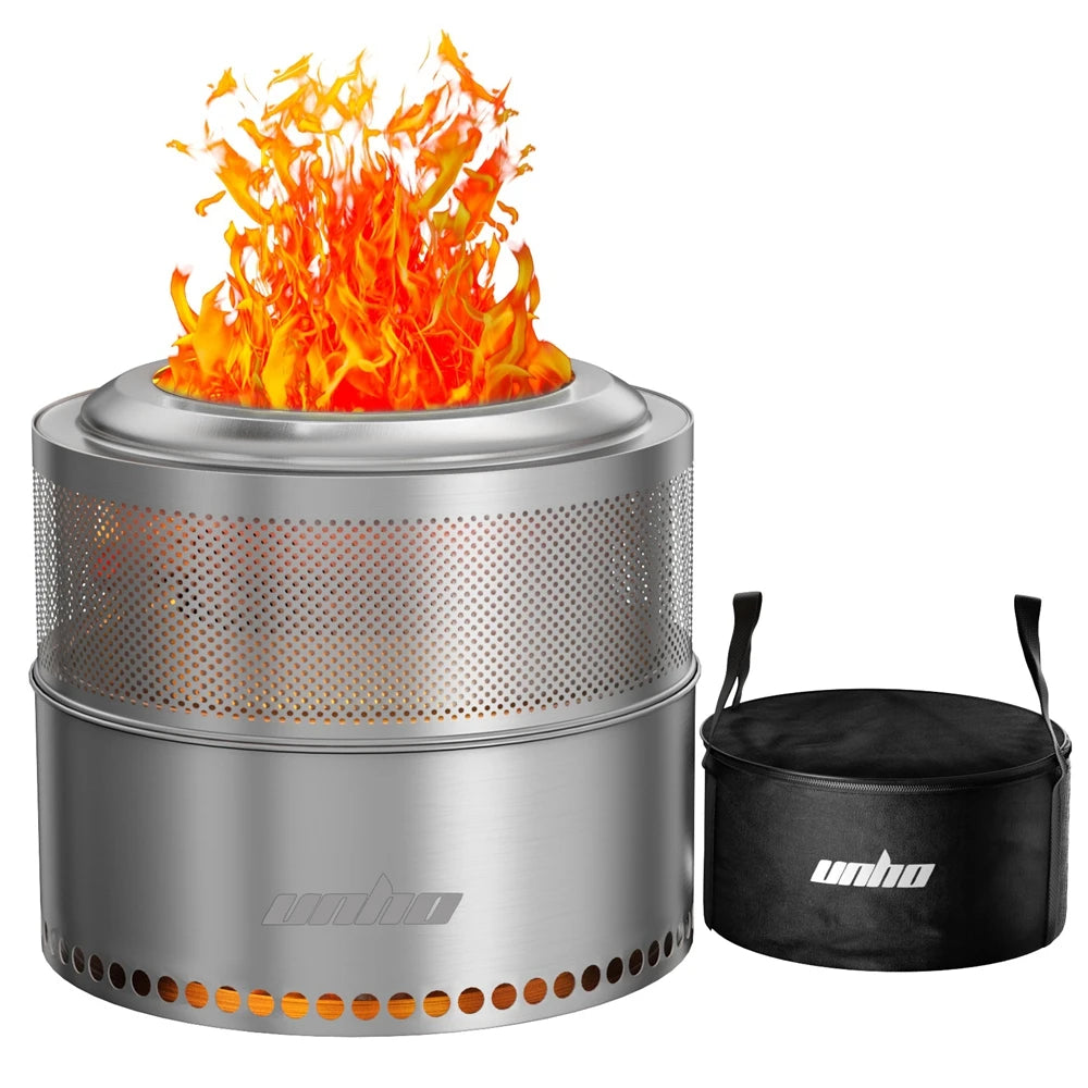 Smokeless Fire Pit For Wood Burning Stainless Steel Camping Stove