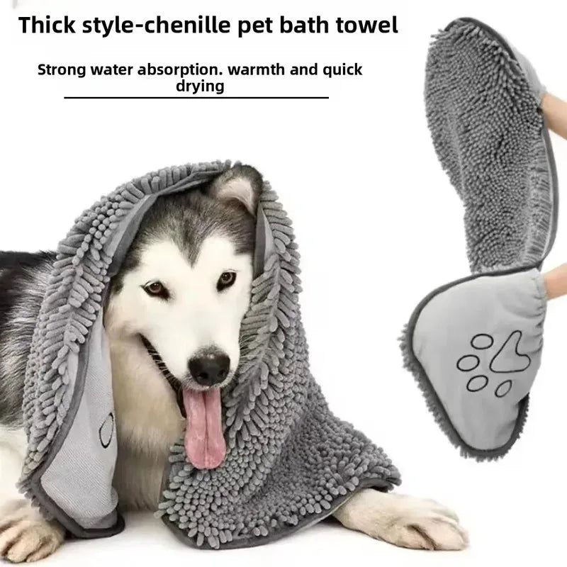 Super Absorbent Pet Bath Towel Quick Dry Cats And Dogs by S And B Enterprise