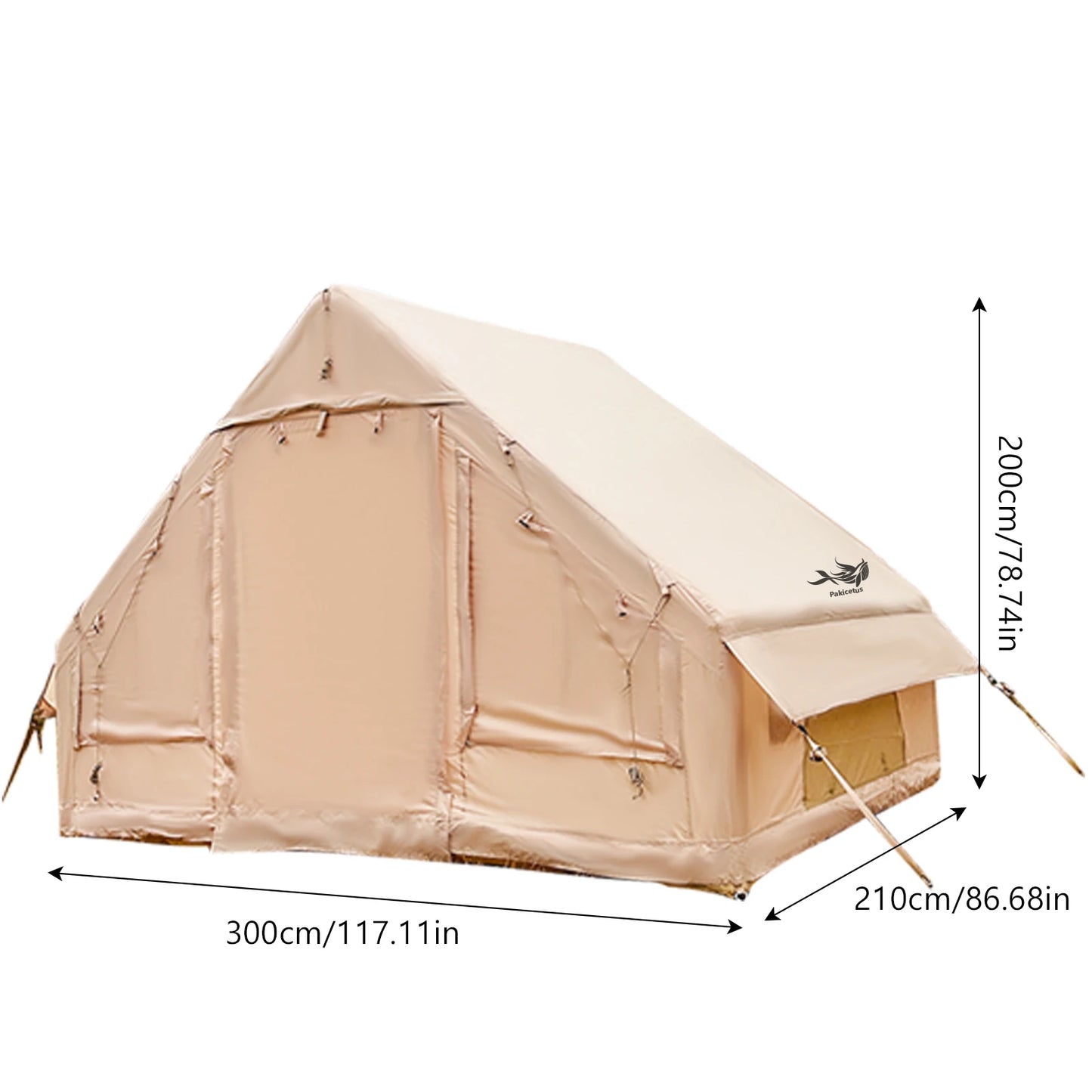 Pakicetus Inflatable Camping Tent With Skylight And Quick Air Flow