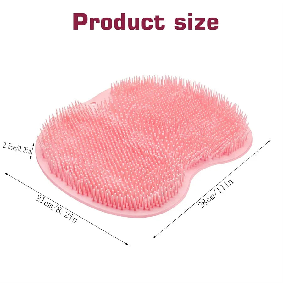 Shower Exfoliating Foot Scrubber Mat With Wall Mounted Suction Cups by S And B Enterprise
