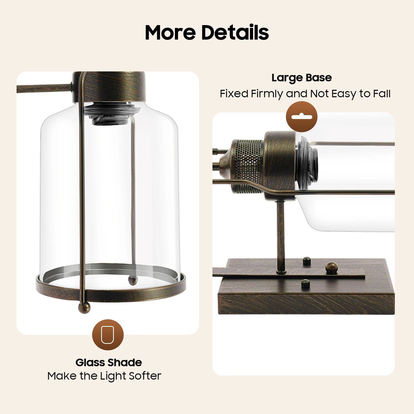 Retro industrial wall lamp by S And B Enterprise; rust iron frame with clear glass shade, E26/E27 socket, without bulb