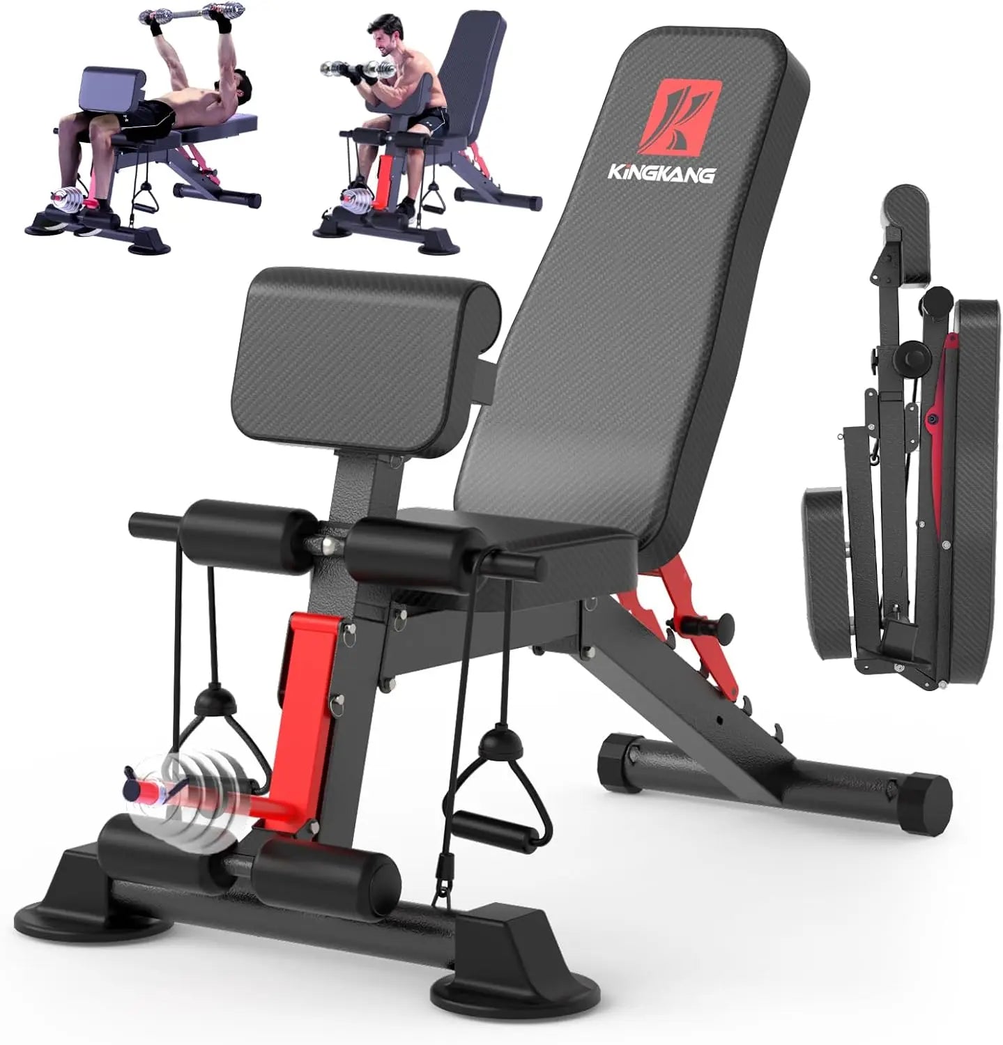 Foldable 14-in-1 Pre-Assembled Dumbbell Bench for Full Body Workout by S And B Enterprise