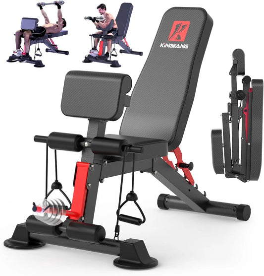Foldable 14-in-1 Pre-Assembled Dumbbell Bench for Full Body Workout by S And B Enterprise