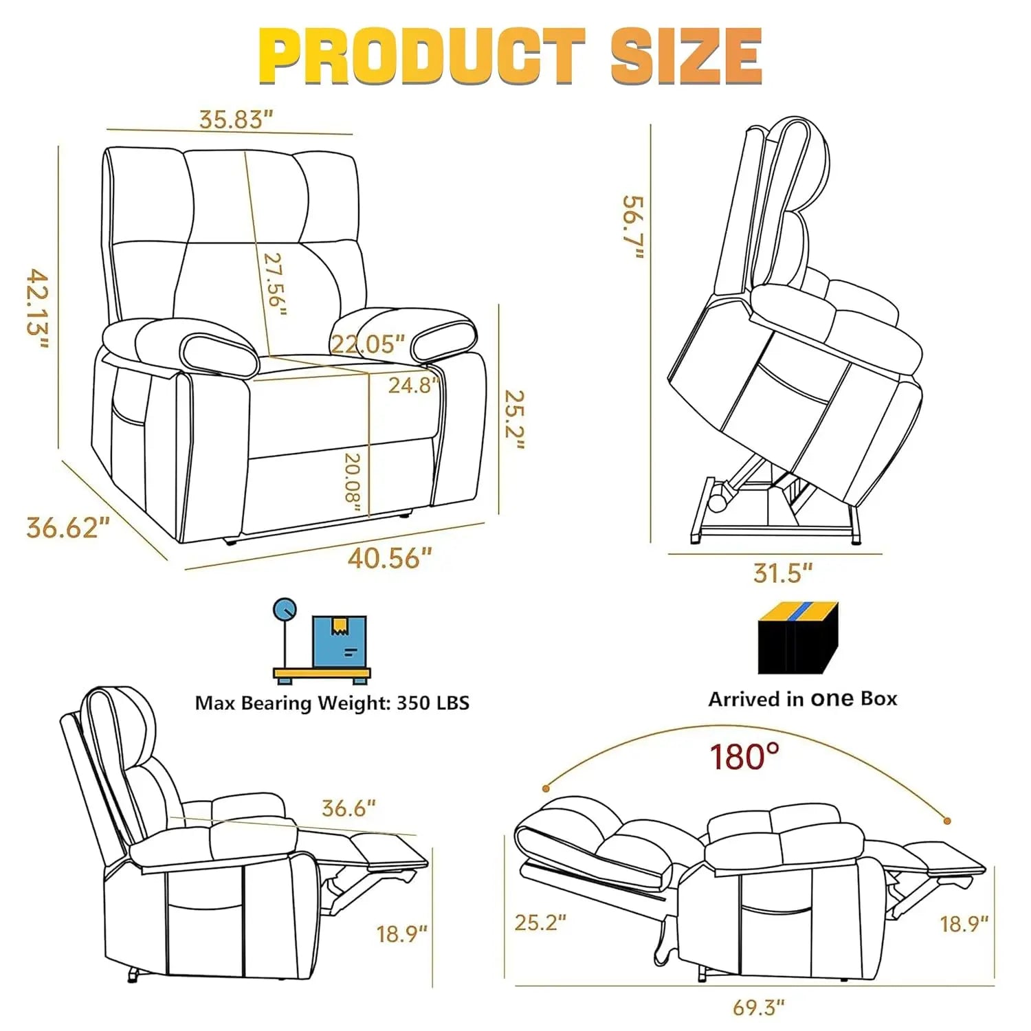 Dual Motor Power Lift Recliner Chair With Massage And Heat by S And B Enterprise