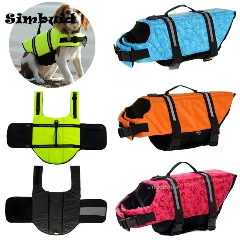 Dog Life Jacket Reflective Adjustable Buoyancy Vest by S And B Enterprise