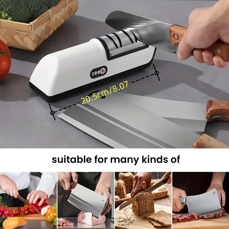 Electric Knife Sharpener With Four Gears Multifunctional Kitchen Tool