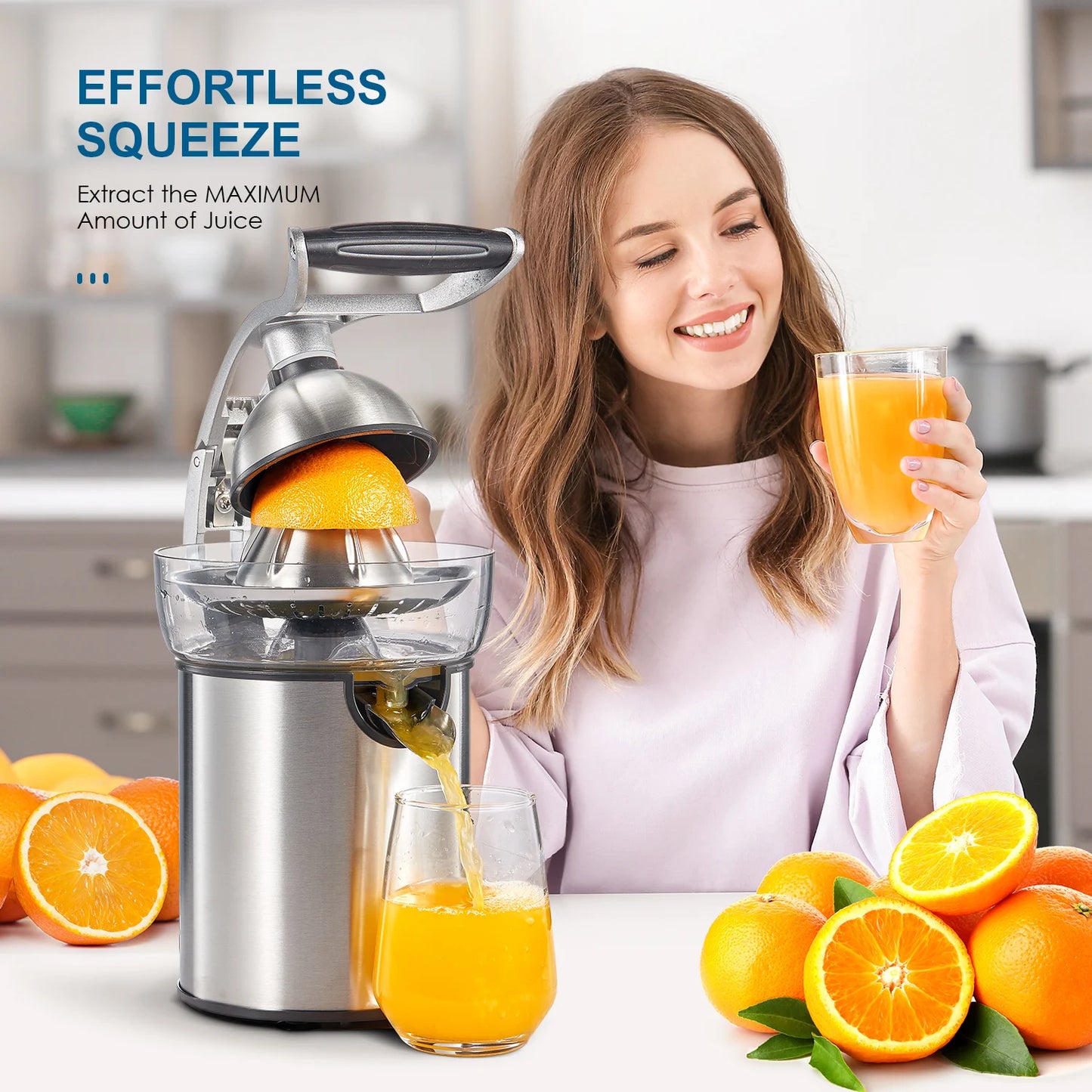 Electric Citrus Juicer Die Cast Zinc Shell With Two Cones by S And B Enterprise