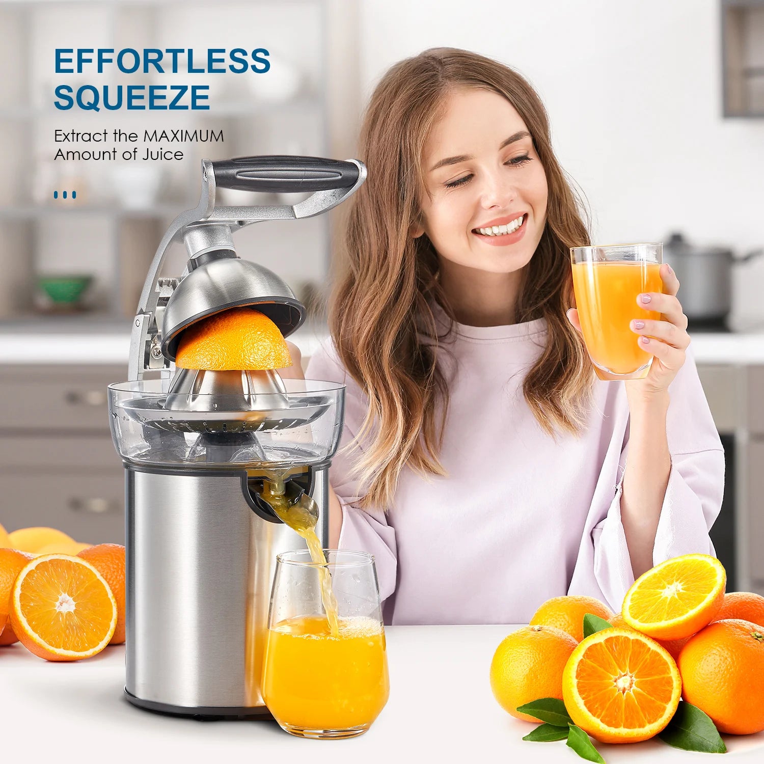 Electric Citrus Juicer Die Cast Zinc Shell With Two Cones by S And B Enterprise