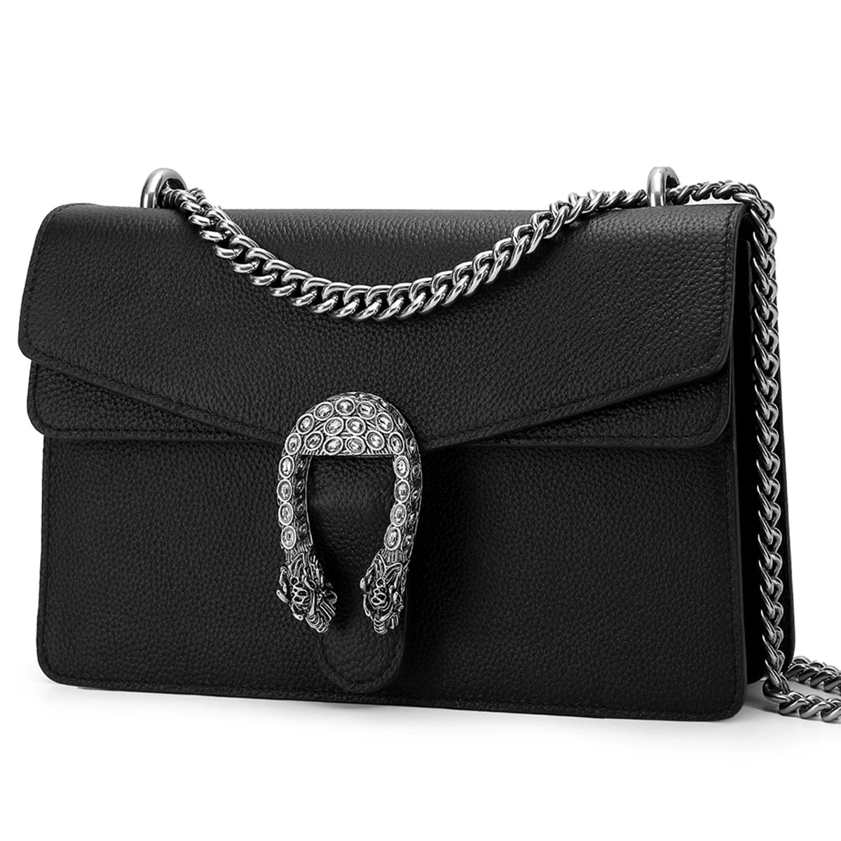 Genuine Leather Crossbody Chain Shoulder Bag For Women