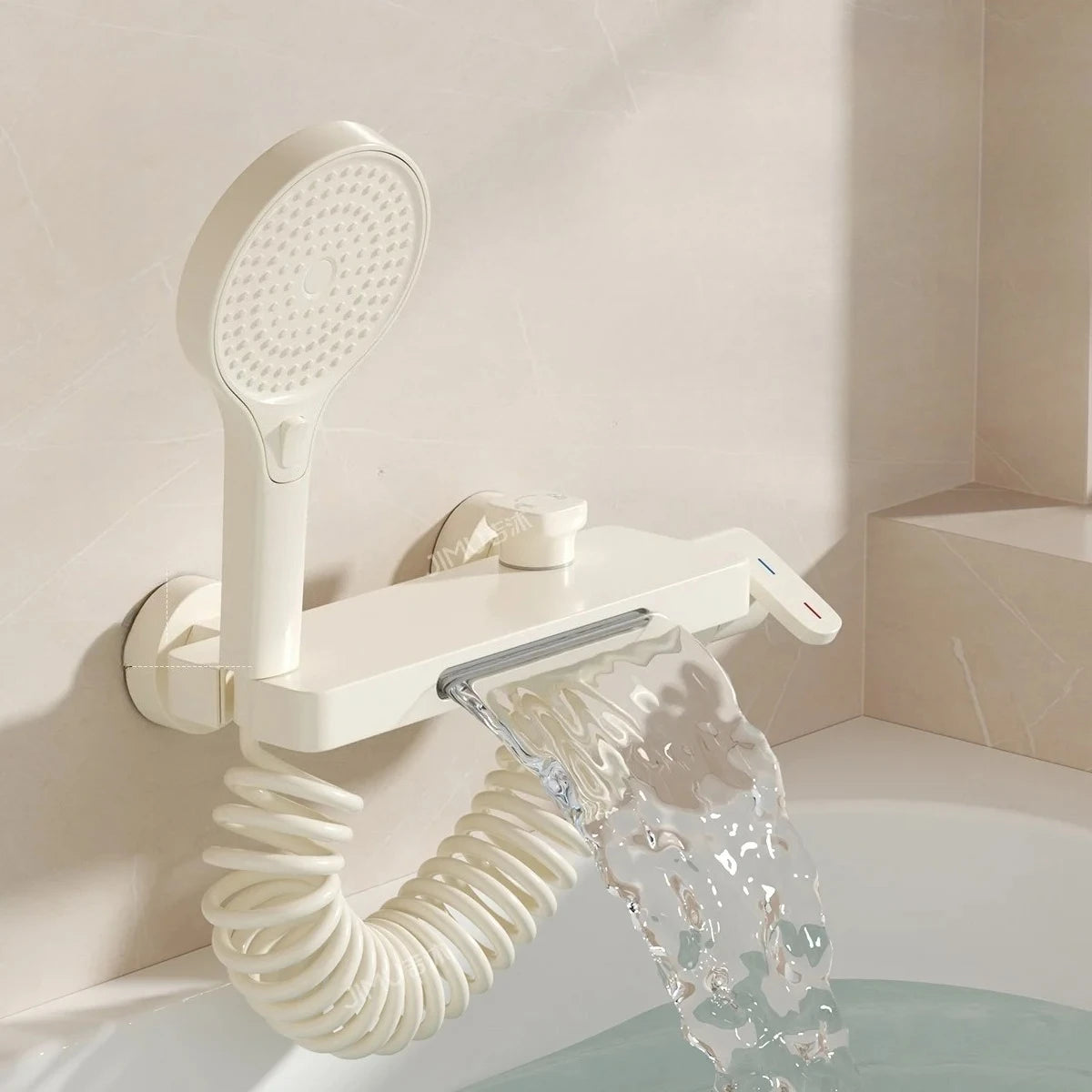Wall Mounted Bathtub Faucet Bathroom Accessories High Flow Mixing Valve Shower Kit Showerhead Set Solid Brass Shower Faucet