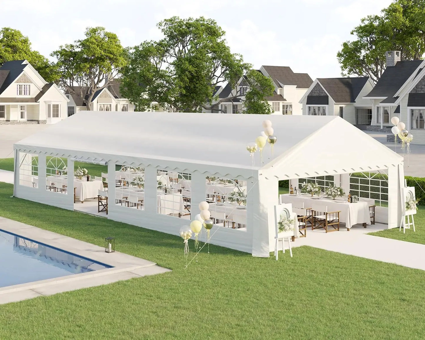 AmerLife Party Tent With Sidewalls Easy Setup