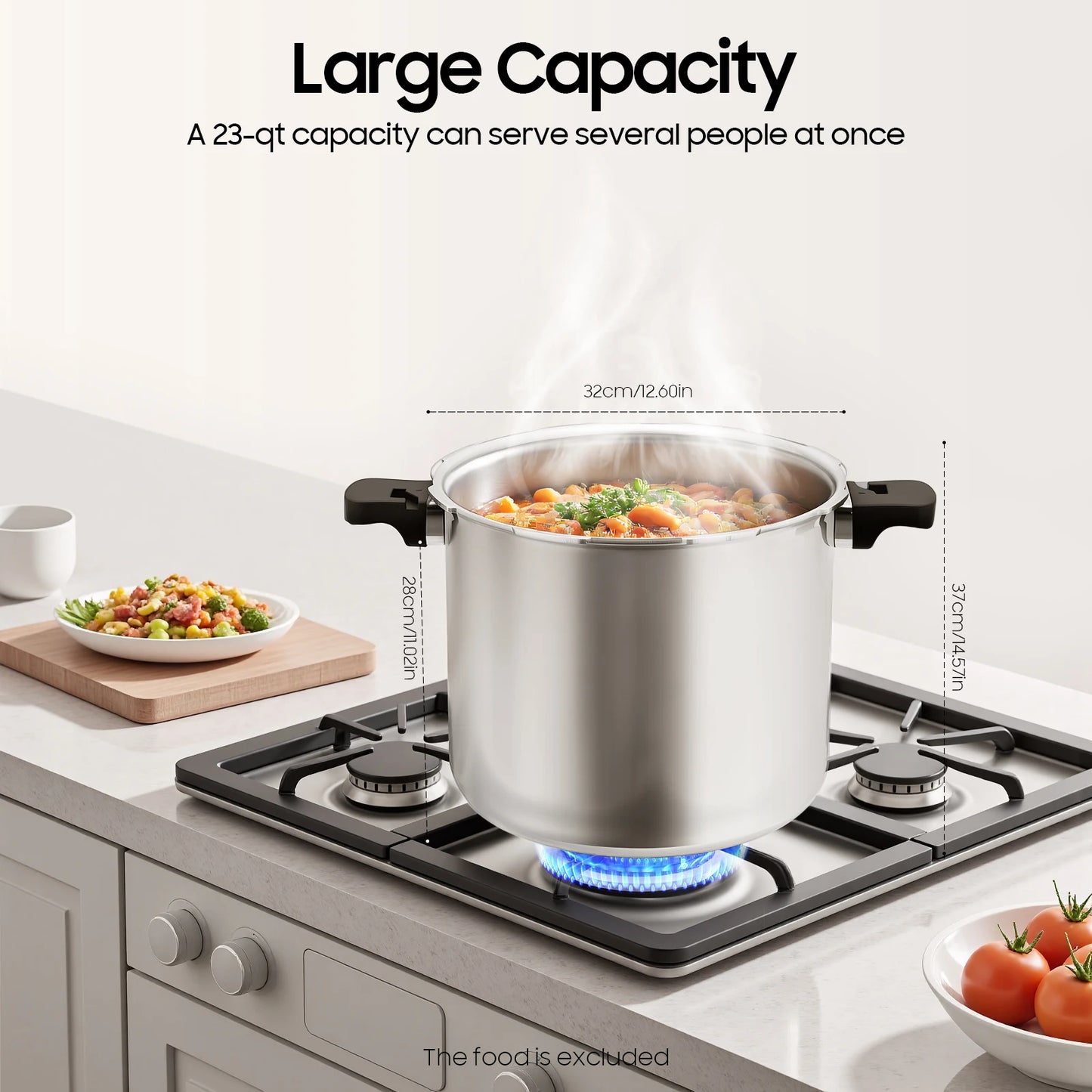 Pressure Canner And Cooker With Gauge 13 PSI Explosion Proof Safety Valve
