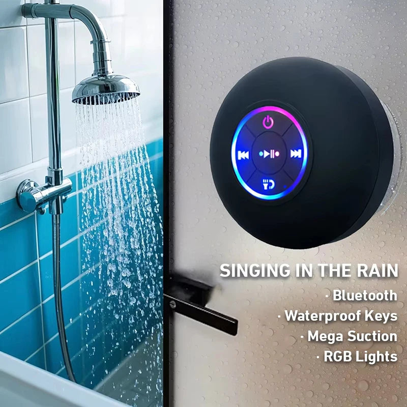 Portable Bluetooth Speaker With LED Light IPX4 Waterproof by S And B Enterprise
