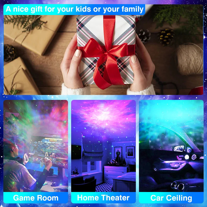 Astronaut Projector Galaxy Starry Night Light by S And B Enterprise; blue-purple LED nebula projector for bedroom decor