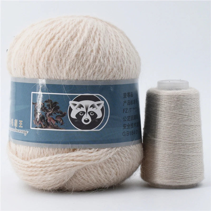 Mink Fur Yarn for Yarns for Knitting and Crochet 2-Ply Lace T Shirt Yarn for Hand Knitting Needlework 1 Skein 340 M 50+20g by S And B Enterprise