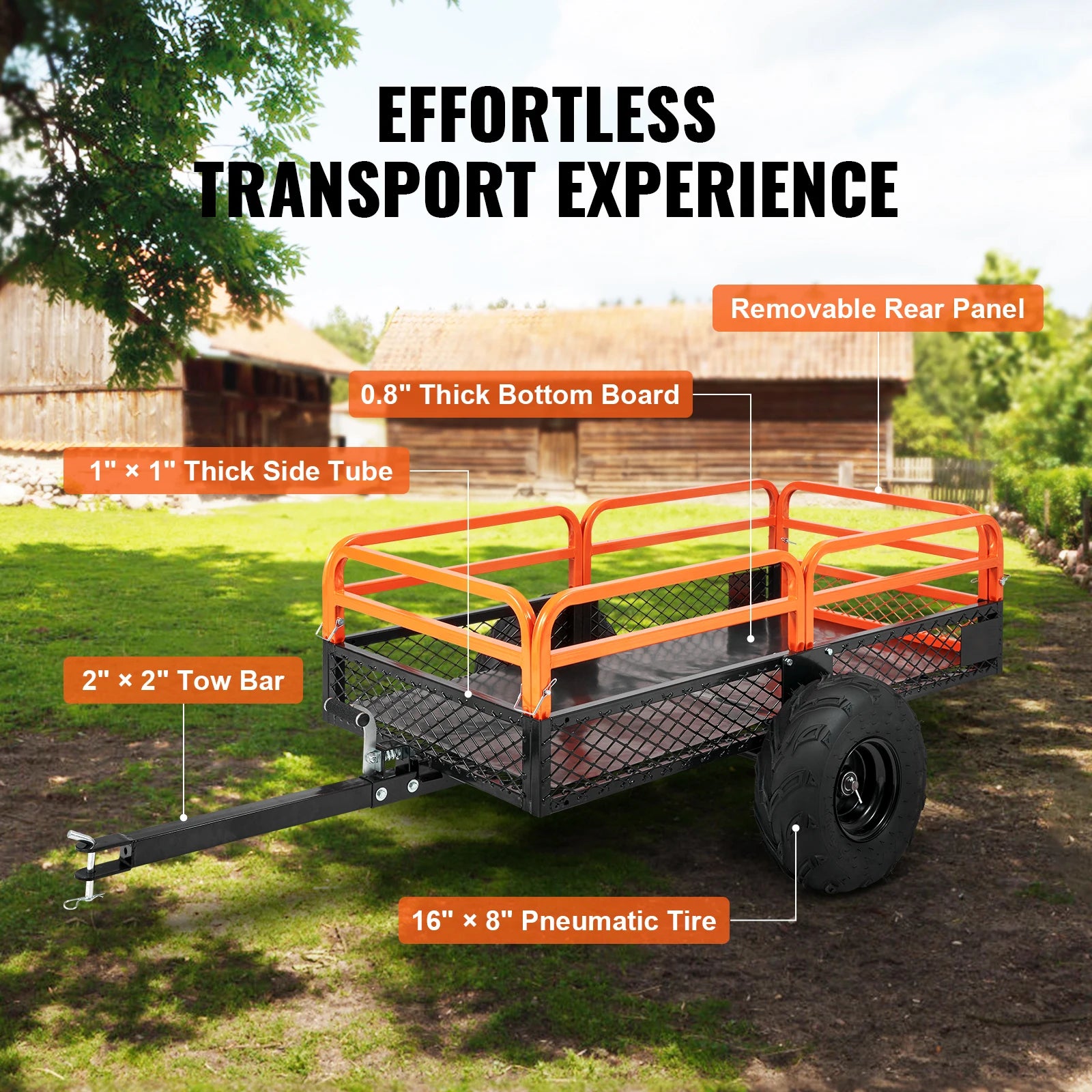 Heavy Duty Steel ATV Dump Trailer With Removable Sides And Tires by S And B Enterprise