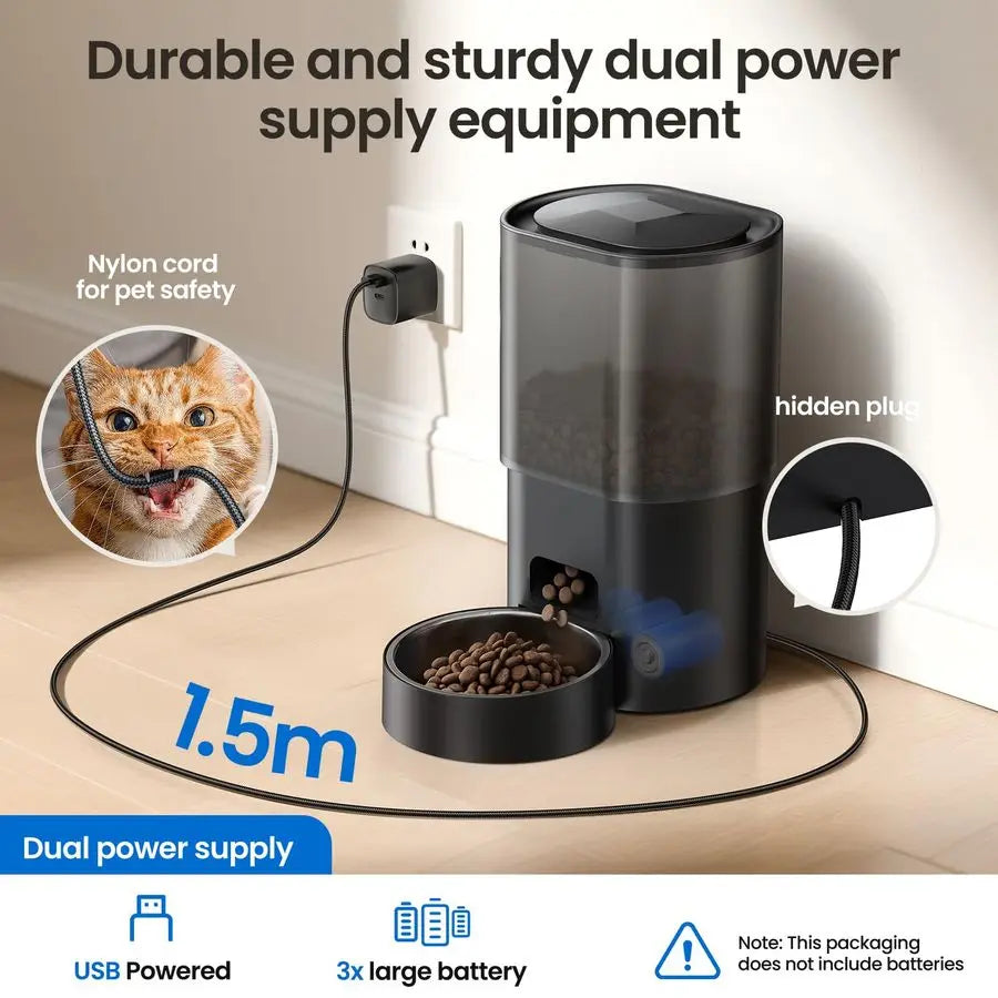 Cat Feeder And Water Fountain 5G WiFi Dispenser With App