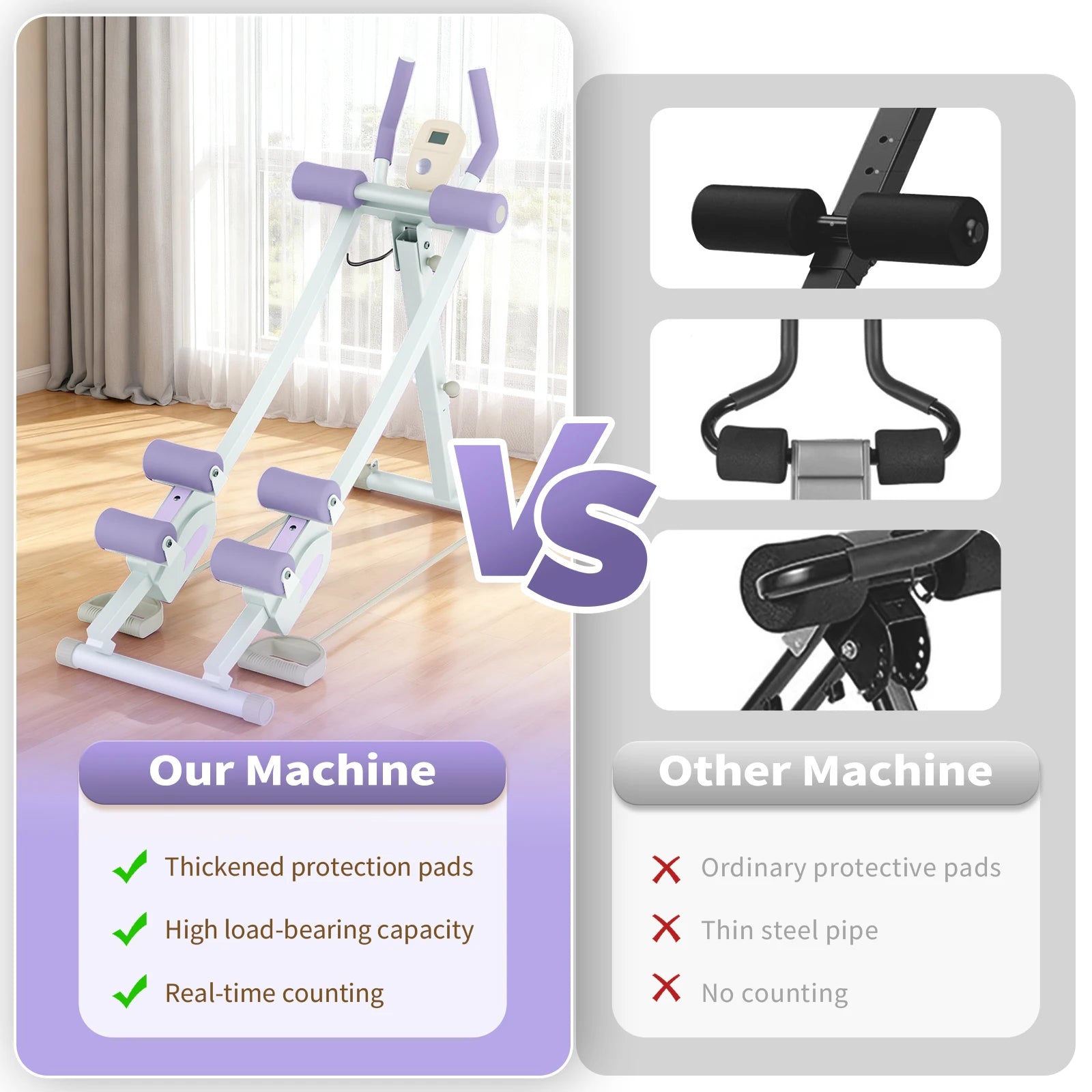 Abdominal Curling Exercise Machine Dual Track Core Trainer by S And B Enterprise