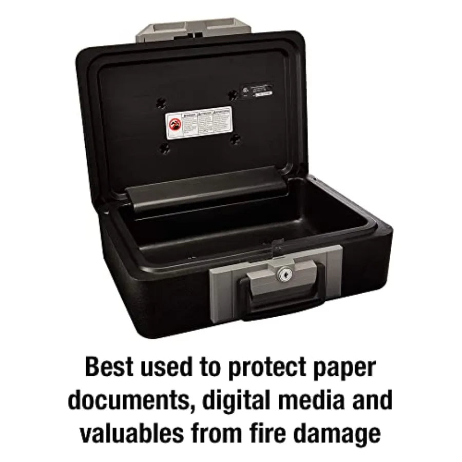 Fireproof Safe Box With Key Lock For Money, Jewelry, Documents