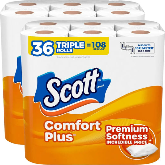 ComfortPlus Toilet Paper Septic-Safe 1-Ply Bath Tissue by S And B Enterprise