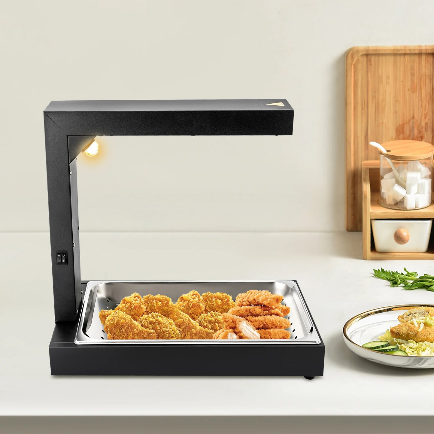 Commercial Heat Lamp Food Warmer Free Standing Countertop