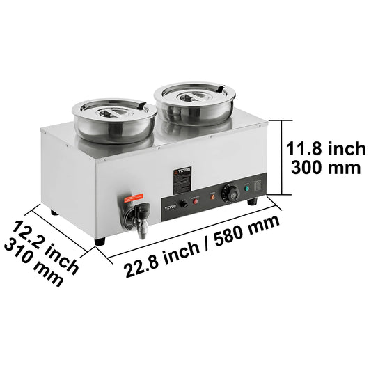 SucceBuy Electric Soup Warmer Stainless Steel Commercial Kitchens by S And B Enterprise