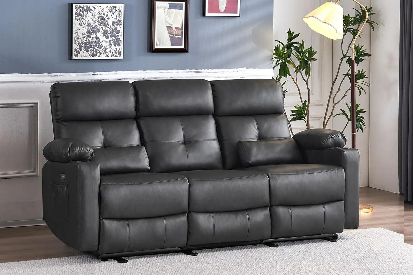Guangbai Power Reclining Sofa With Heat And Massage by S And B Enterprise