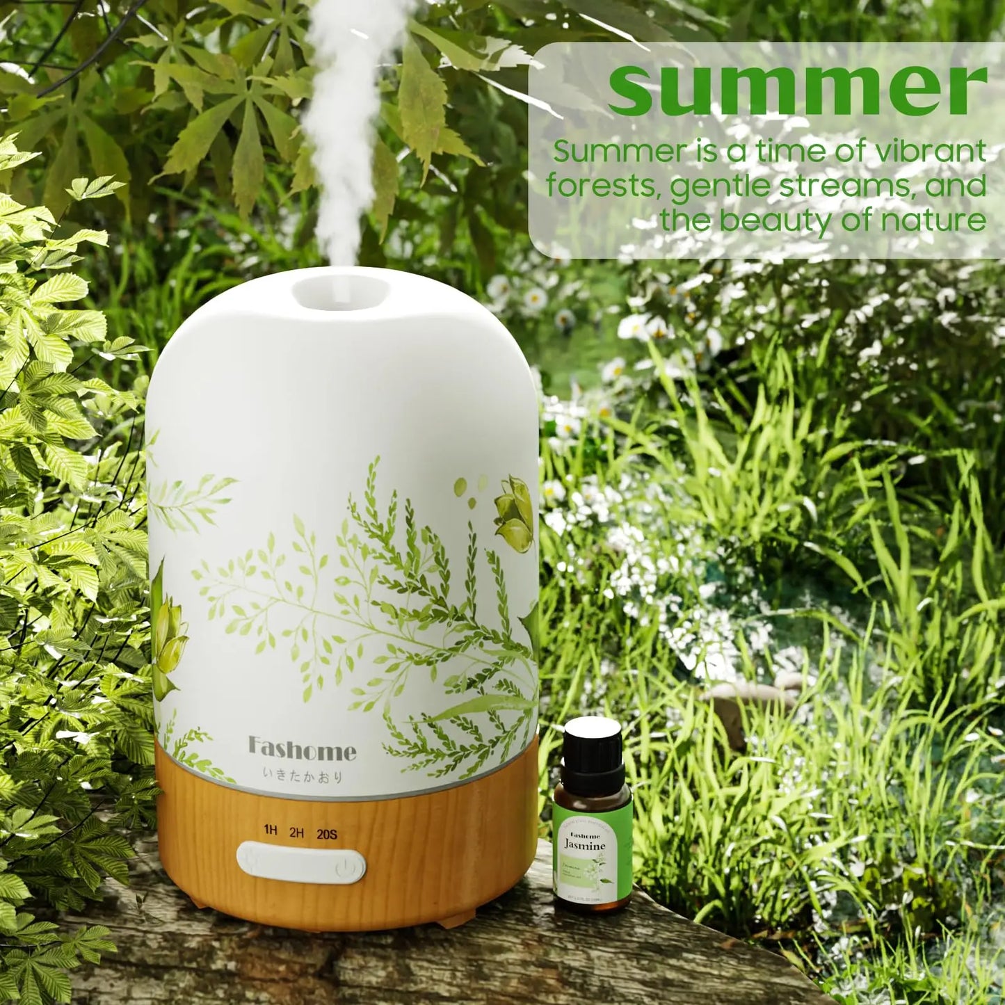 Essential Oil Diffuser Ultrasonic Aromatherapy Humidifier Auto Shut Off Jasmine by S And B Enterprise