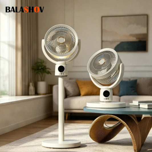 Balashov USB Rechargeable Floor Fan Silent Turbine Air Circulation by S And B Enterprise