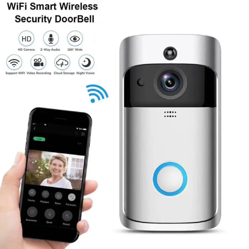 WiFi Video Doorbell With Two Way Audio 720P Night Vision