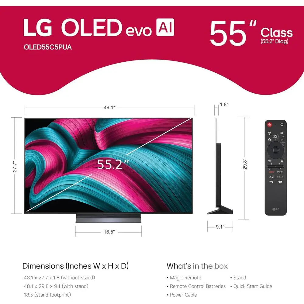 OLED Evo AI 4KUltra C5Series SmartTV DolbyAtmos HDR Upscaling by S And B Enterprise