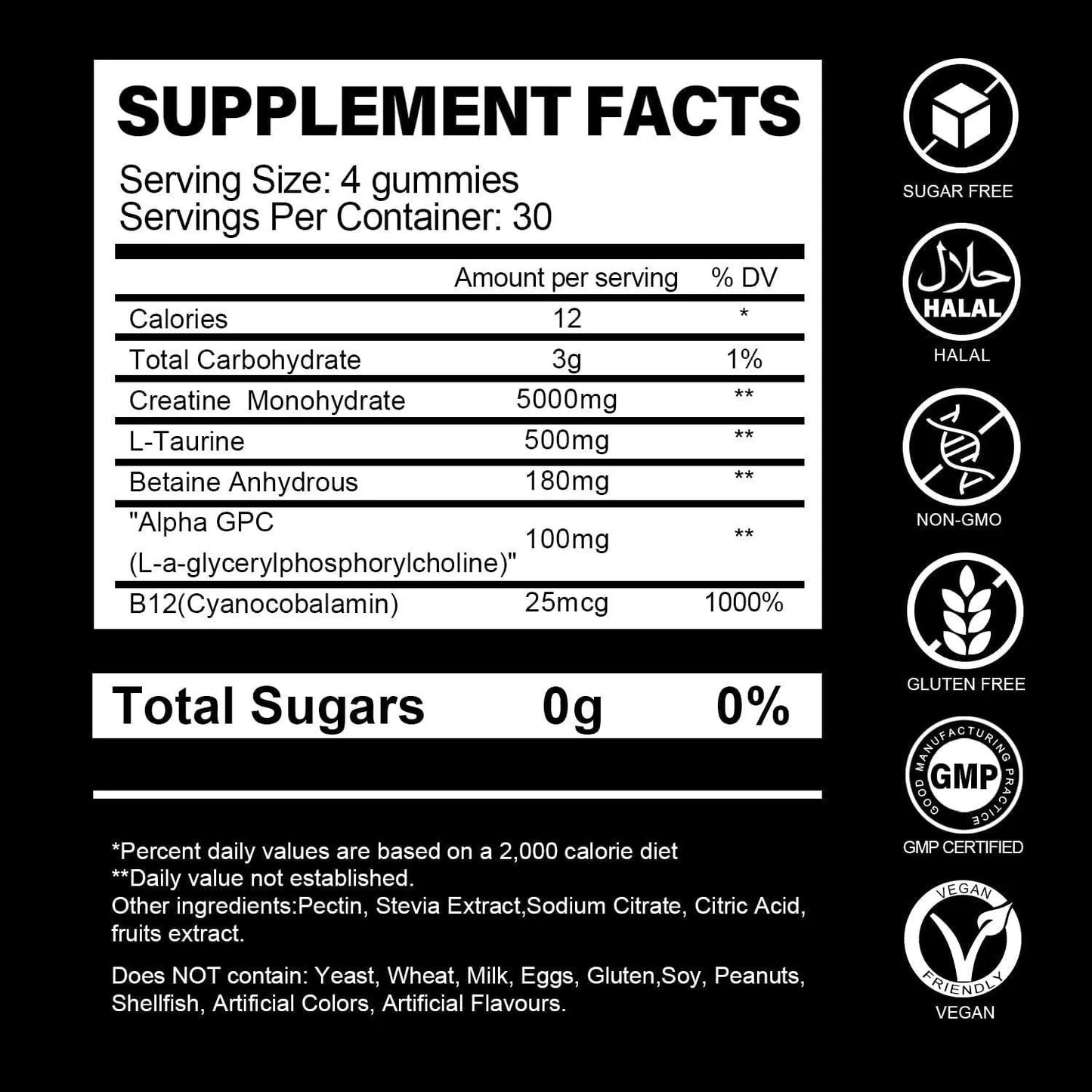 Creatine Gummies Berry Flavor For Active Lifestyles