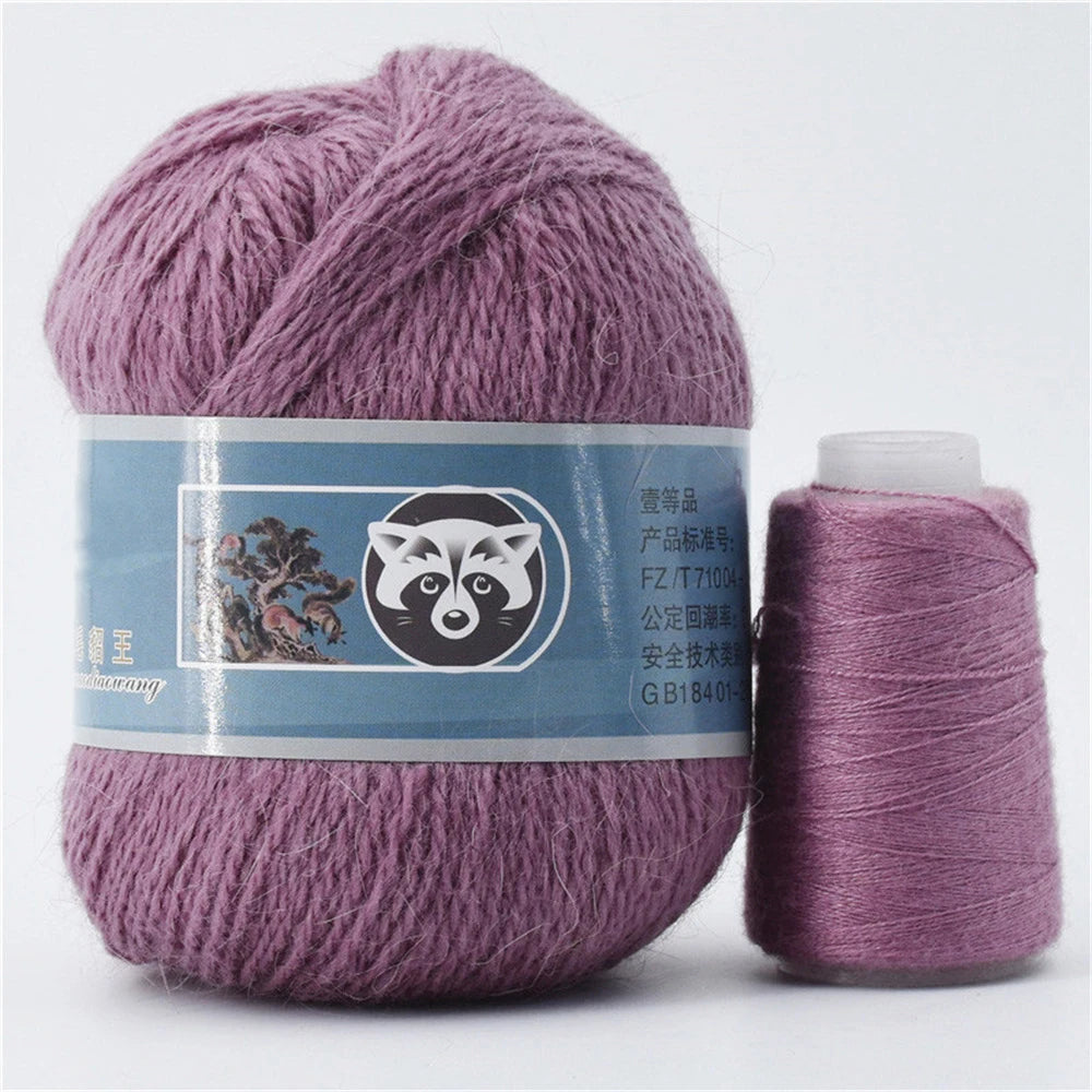 Mink Fur Yarn for Yarns for Knitting and Crochet 2-Ply Lace T Shirt Yarn for Hand Knitting Needlework 1 Skein 340 M 50+20g by S And B Enterprise